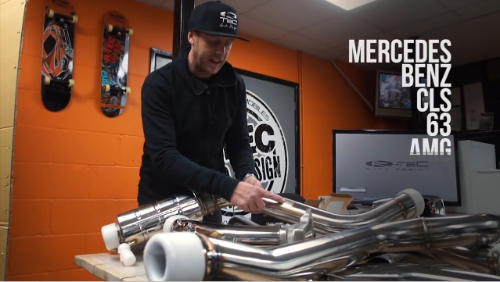 The iPE exhaust for Mercedes CLS63 AMG unboxing
