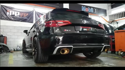 Audi RS3with IPE Catback Titanium Gold Exhaust System from  iPE Malaysia