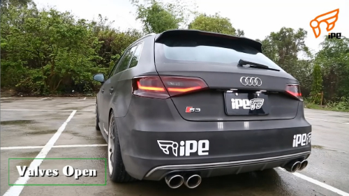 The new iPE full exhaust system for Audi S3 8V